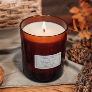 WIND AROMATIC CANDLE - Amber Glass