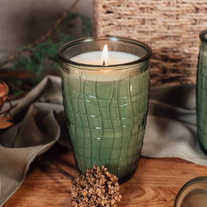 SCENTED CANDLE WAVES - Green Glass