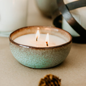 SUN SCENTED CANDLE - Cozy Bowl Green