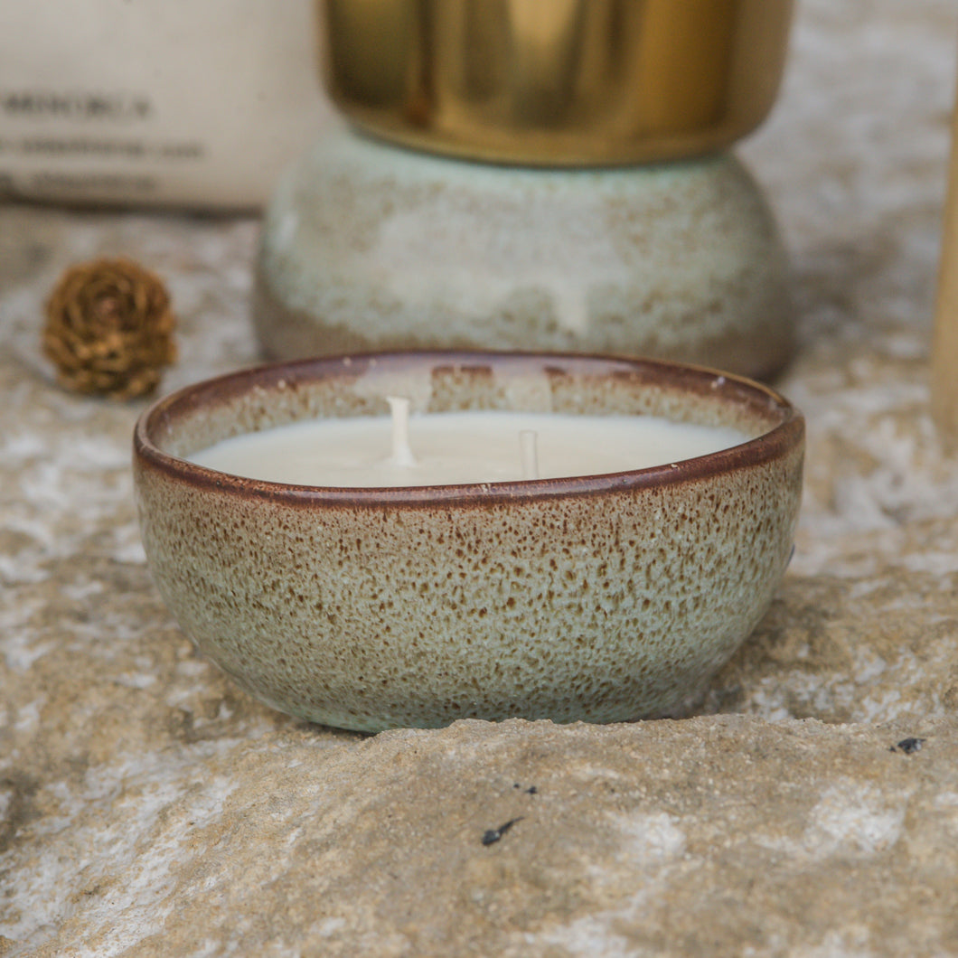 SUN SCENTED CANDLE - Cozy Bowl Green