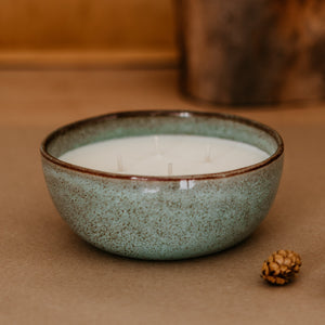 SCENTED CANDLE - WIND - Big Bowl Candle Green