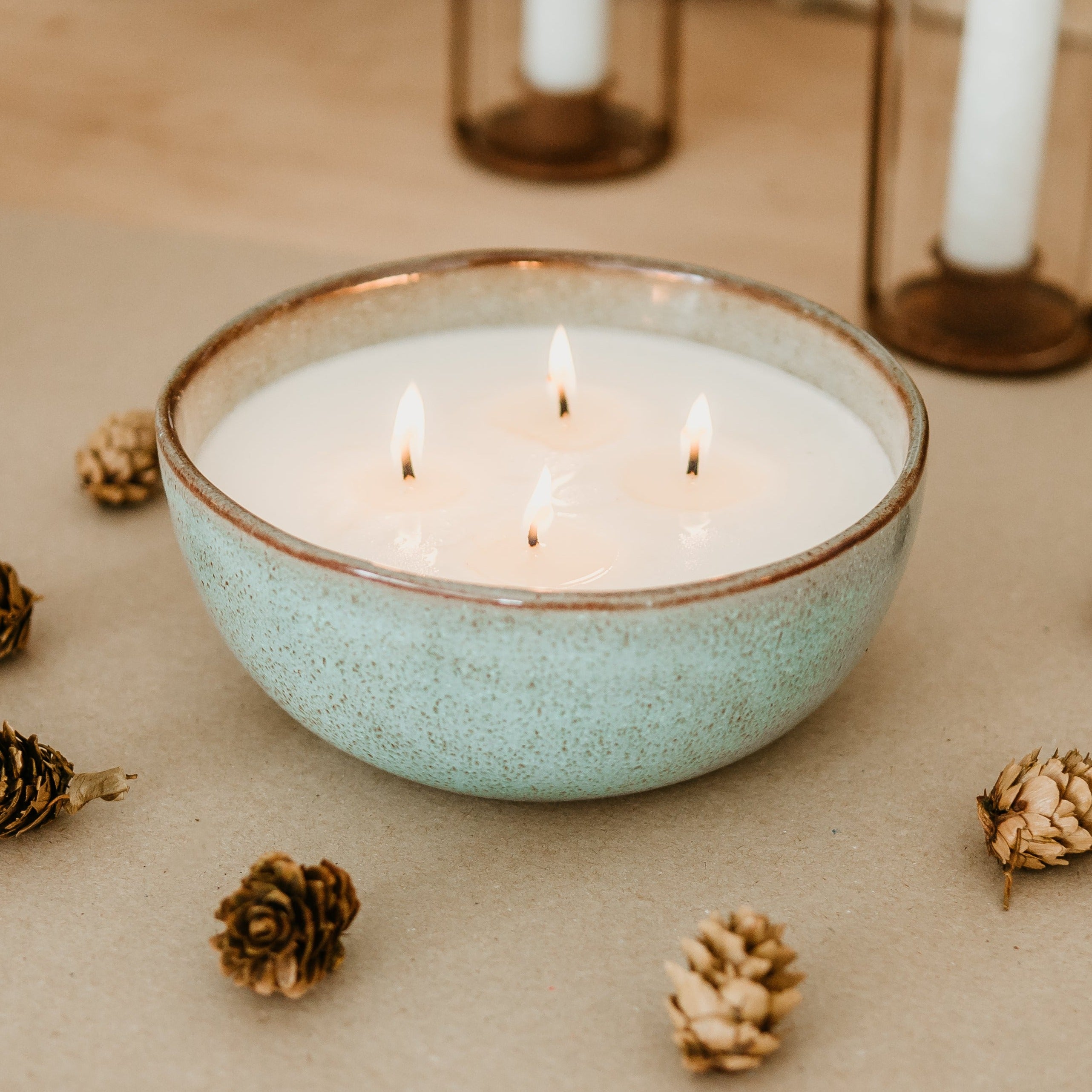 SCENTED CANDLE - WIND - Big Bowl Candle Green – Velas Maria T