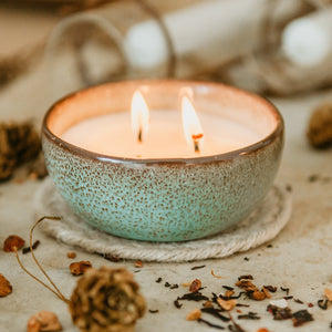 SCENTED CANDLE - SEA - Cozy Bowl Green